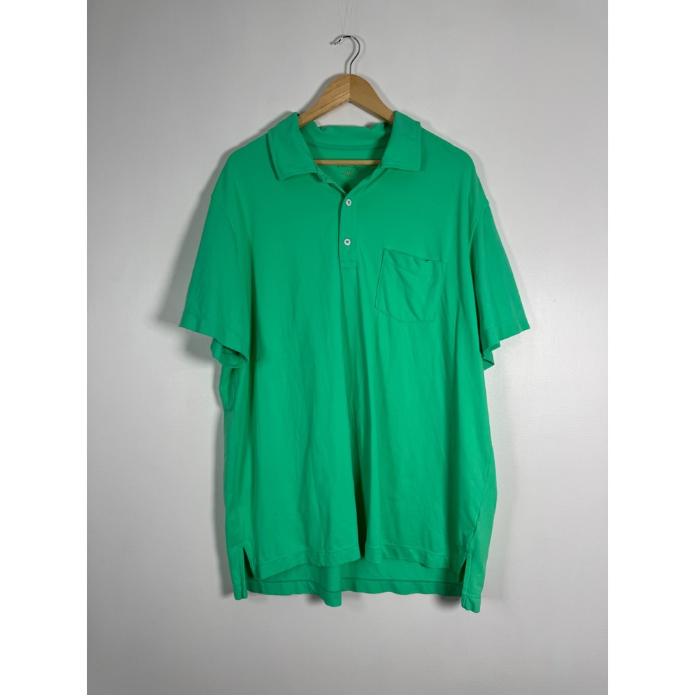 Preppy Lilly Pulitzer Mens XXL Polo Shirt Green Meryl Nylon Stretch Pocket